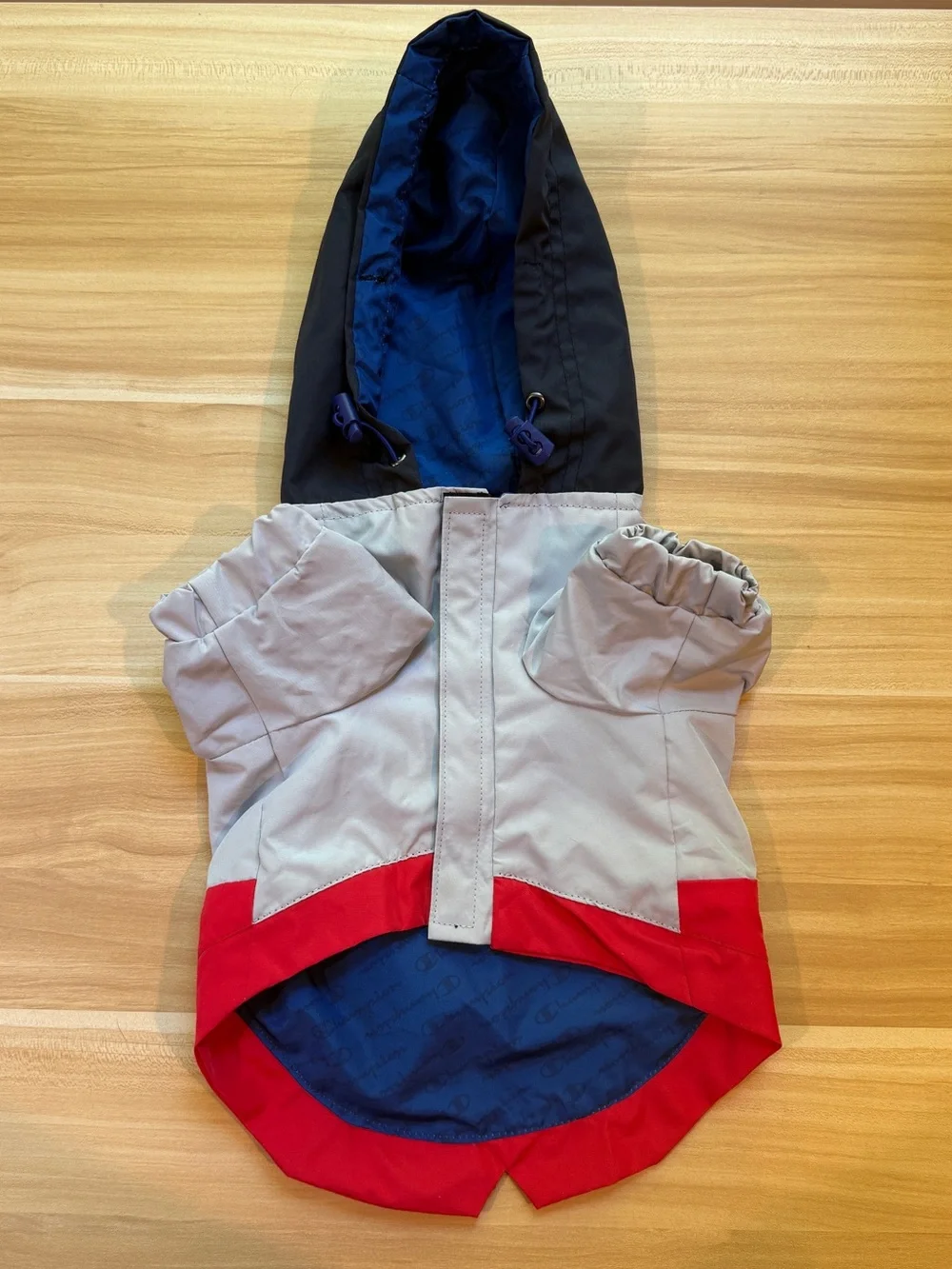 Champion Dog Colorblock Hooded Raincoat, Size Small